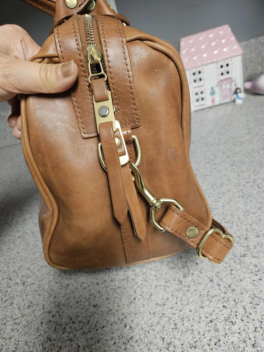 Rare J.W. Hulme Co. Full Grain Leather Satchel - Handcrafted in USA